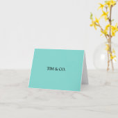 TURQUOISE BLAUW  KAART (Gele Bloem)