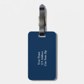 Turquoise blauw nautische anker reizen bagagelabel (Achterkant verticaal)