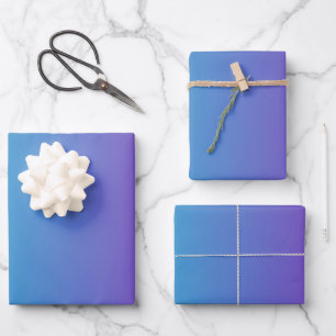 Turquoise Blauw Paarse Gradiënt Inpakpapier Vel