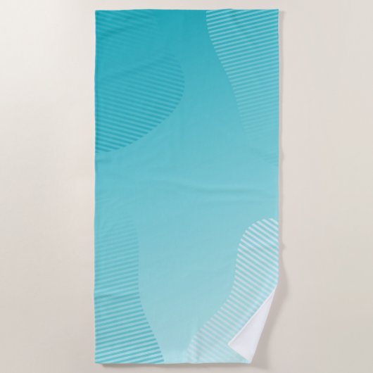 Turquoise blauw  strandlaken (Voorkant)