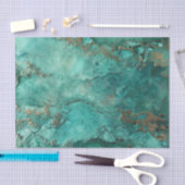 Turquoise Blauwe Chrysocolla Minerale Steen Tissuepapier (Craft)