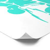 Turquoise; Blauwe Groene Boxing Poster (Hoek)