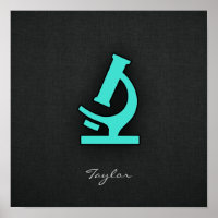 Turquoise; blauwe groene microscoop