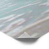 Turquoise Blauwe Lucht Oceaan Zee Golven Schuim Poster (Hoek)