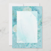 Turquoise Blauwe Moderne Bruidsdouche Print of Dig Kaart (Achterkant)