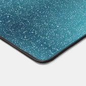 Turquoise blauwgroen agate aqua monogram letter te bureaumat (Hoek)