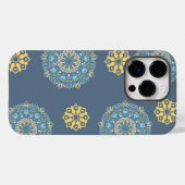 Turquoise Blauwgroen Blauw en geel Mandala Kunstpa Case-Mate iPhone Case (Achterkant (horizontaal))
