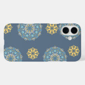Turquoise Blauwgroen Blauw en geel Mandala Kunstpa Case-Mate iPhone Case (Achterkant (horizontaal))