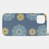 Turquoise Blauwgroen Blauw en geel Mandala Kunstpa Case-Mate iPhone Case (Achterkant (horizontaal))