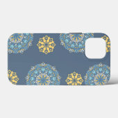 Turquoise Blauwgroen Blauw en geel Mandala Kunstpa Case-Mate iPhone Case (Achterkant (horizontaal))