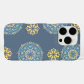 Turquoise Blauwgroen Blauw en geel Mandala Kunstpa Case-Mate iPhone Case (Achterkant (horizontaal))