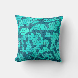 Turquoise Blauwgroen Blue Pattern Kussen