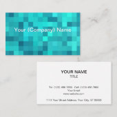 Turquoise Blauwgroen Blue Pattern Visitekaartje (Voorkant / Achterkant)