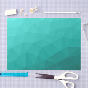 Turquoise blauwgroen gradiënt geometrisch maaspatr tissuepapier