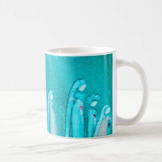 Turquoise Blauwgroen koffie Mok (Rechts)
