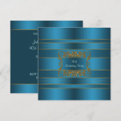 Turquoise Bleu 40e anniversaire Invitation Turquoi (Devant / Derrière)