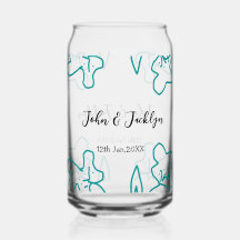 Turquoise bleu couple marié date flstylish