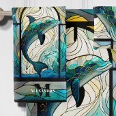 Turquoise bleu dauphin look de verre tendu