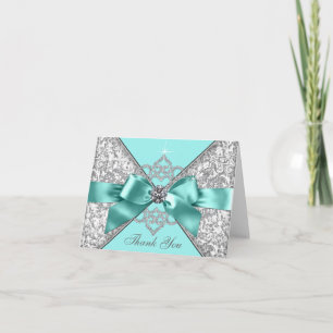 Turquoise Bleu Diamant Arc Merci