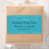 Turquoise Bleu et Mariage Argent Mini Étiquettes d (En situation)