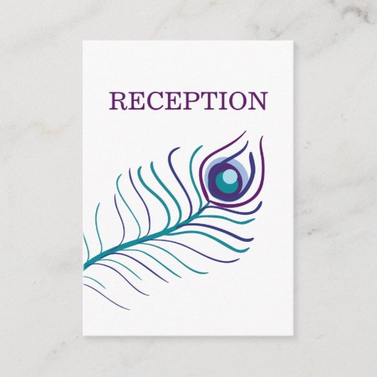 turquoise bleu paon mariage réception invitation (Devant)