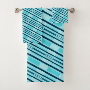 Turquoise bleu Plaid Native American Line Art