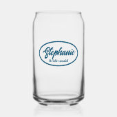 Turquoise bleu stylisé Nom Mariage Bridesmaid Verr (Recto)