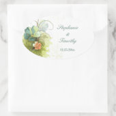 Turquoise bleu vert + autocollants de mariage flor (Sac)