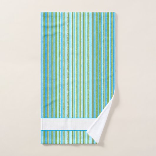Turquoise, bleu, vert et blanc (Serviette à main)