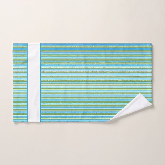 Turquoise, bleu, vert et blanc (Serviette à main)