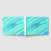 Turquoise bleu vert filigranes ajouter votre monog (Complet)