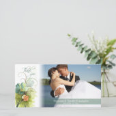 Turquoise bleu vert + pêche à la mariage merci (Debout devant)