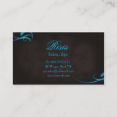 Turquoise bleue de carte de visite de spa de salon (Dos)