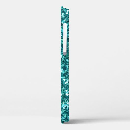 Turquoise Bling, sparkle en glitter Case-Mate iPhone Case (Achterkant / Links)
