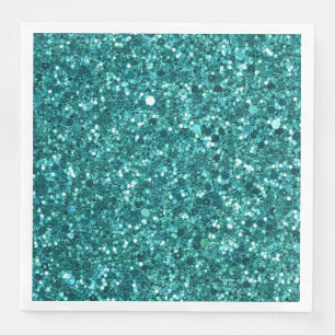 Turquoise Bling, sparkle en glitter Servet