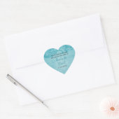 Turquoise bloeien bruiloft Sticker (Envelop)