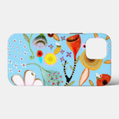 Turquoise bloem iPhone / iPad hoesje (Achterkant (horizontaal))