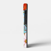 Turquoise bloem iPhone / iPad hoesje (Achterkant / Links)