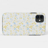Turquoise Bloemen Naadloos Patroon Case-Mate iPhone Case (Achterkant (horizontaal))