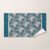 Turquoise Bloemige Zachte en Stijlvolle Bad Handdoek (Handdoek)