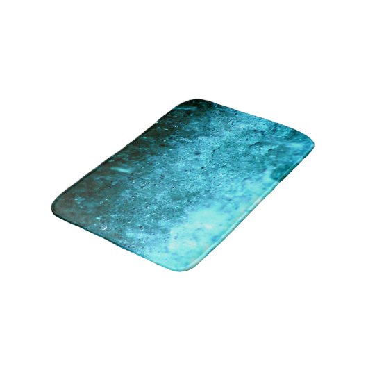 Turquoise Blue Abstracte textuur Badmat (Gekanteld)