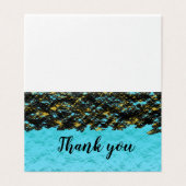 Turquoise Blue Black Gold Motifs Merci Abstrait (Outside Unfolded)