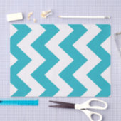Turquoise Blue Bold Mod Chevron Tissuepapier (Craft)