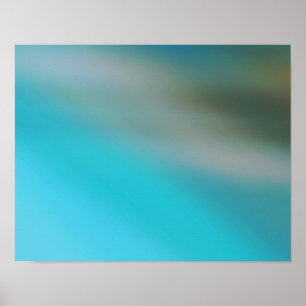 Turquoise Blue & Brown #1 Modern Abstract Poster