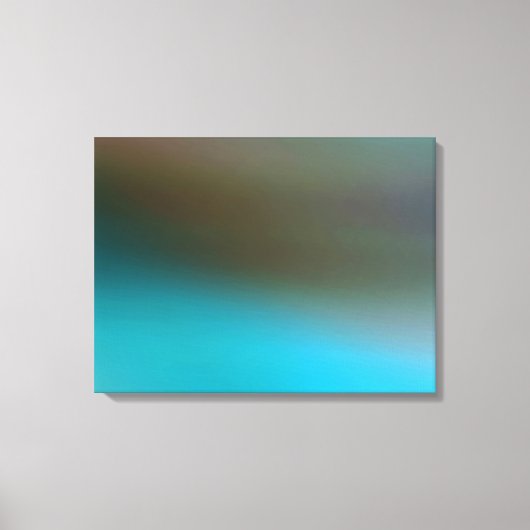 Turquoise Blue Brown en Grey #2 Modern Abstract Canvas Afdruk (Voorkant)