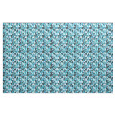 turquoise blue camo abstract stof (Yard (91,4 cm))