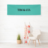 Turquoise Blue Custom Blank Banner (Insitu)