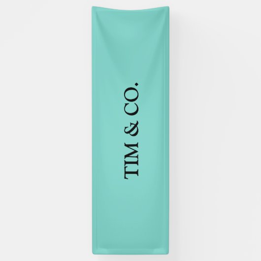 Turquoise Blue Custom Blank Banner (Verticaal)