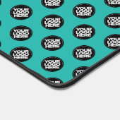 Turquoise Blue Custom Business Logo Pattern Bureaumat (Hoek)