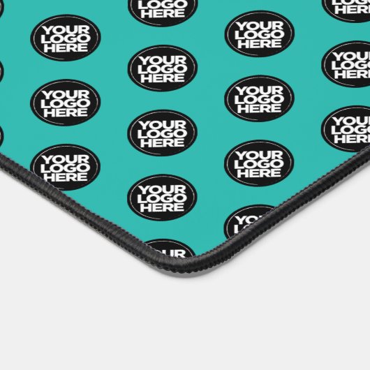 Turquoise Blue Custom Business Logo Pattern Bureaumat (Hoek)